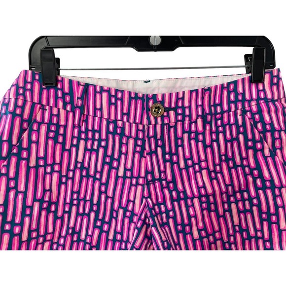 Lilly PULITZER THE CALLAHAN SHORTS MANDEVILLA PINK SLATHOUSE STRIPE SHORTS * - Picture 2 of 6